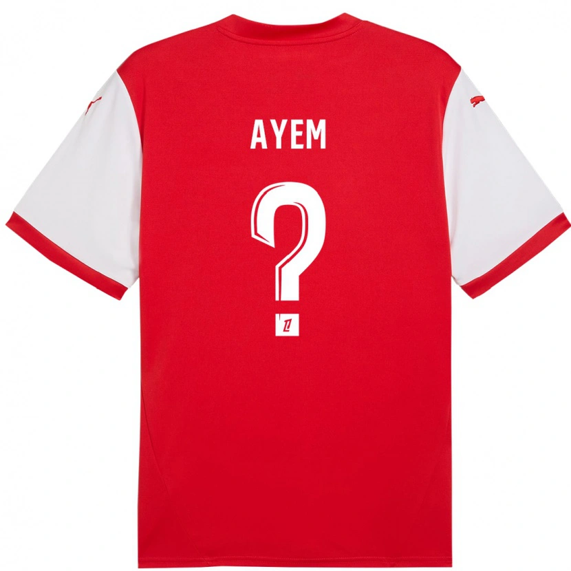Danxen Barn Grégory Ayem #0 Röd Vit Hemmatröja Matchtröjor 2024/25 Tröjor T-Tröja