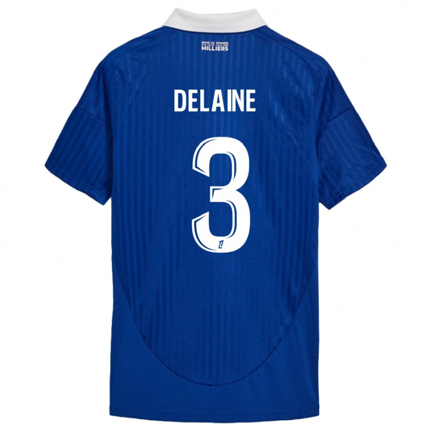 Danxen Barn Thomas Delaine #3 Blå Vit Hemmatröja Matchtröjor 2024/25 Tröjor T-Tröja