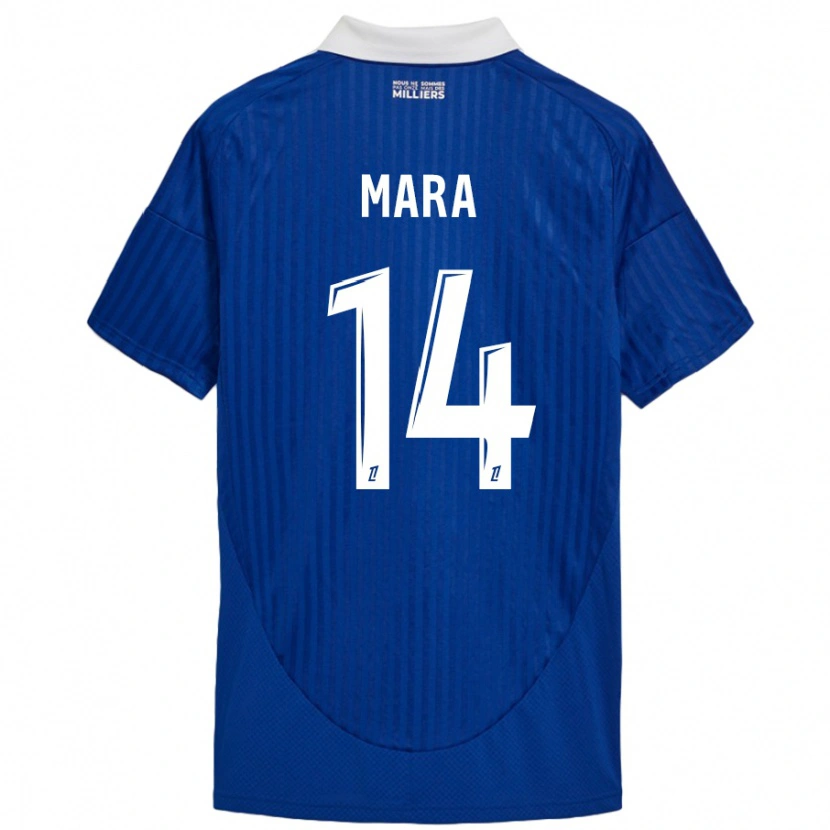 Danxen Barn Sékou Mara #14 Blå Vit Hemmatröja Matchtröjor 2024/25 Tröjor T-Tröja