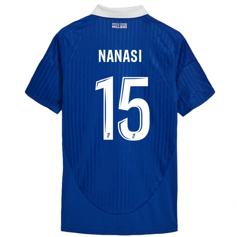 Danxen Barn Sebastian Nanasi #15 Blå Vit Hemmatröja Matchtröjor 2024/25 Tröjor T-Tröja