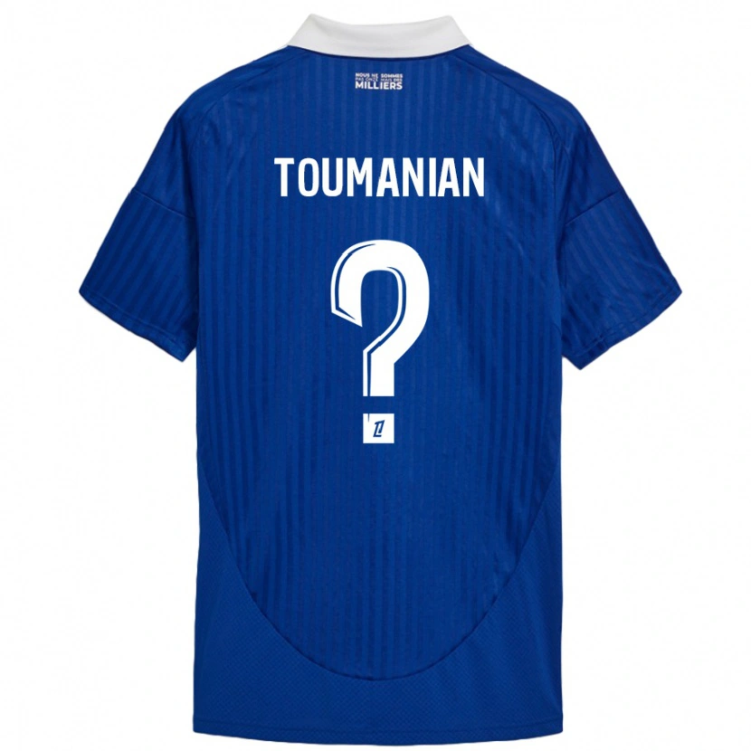 Danxen Barn Anthony Toumanian #0 Blå Vit Hemmatröja Matchtröjor 2024/25 Tröjor T-Tröja