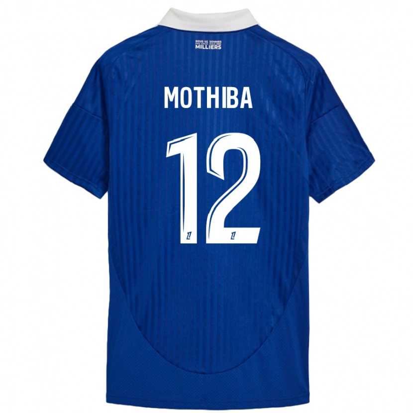 Danxen Barn Lebo Mothiba #12 Blå Vit Hemmatröja Matchtröjor 2024/25 Tröjor T-Tröja