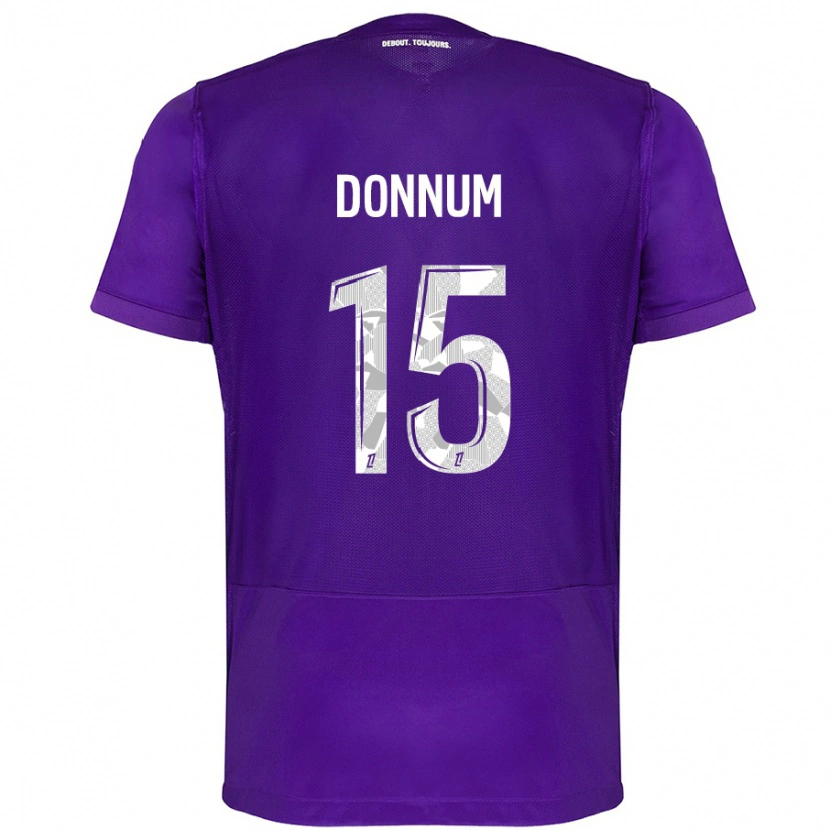 Danxen Barn Aron Dønnum #15 Lila Vit Hemmatröja Matchtröjor 2024/25 Tröjor T-Tröja