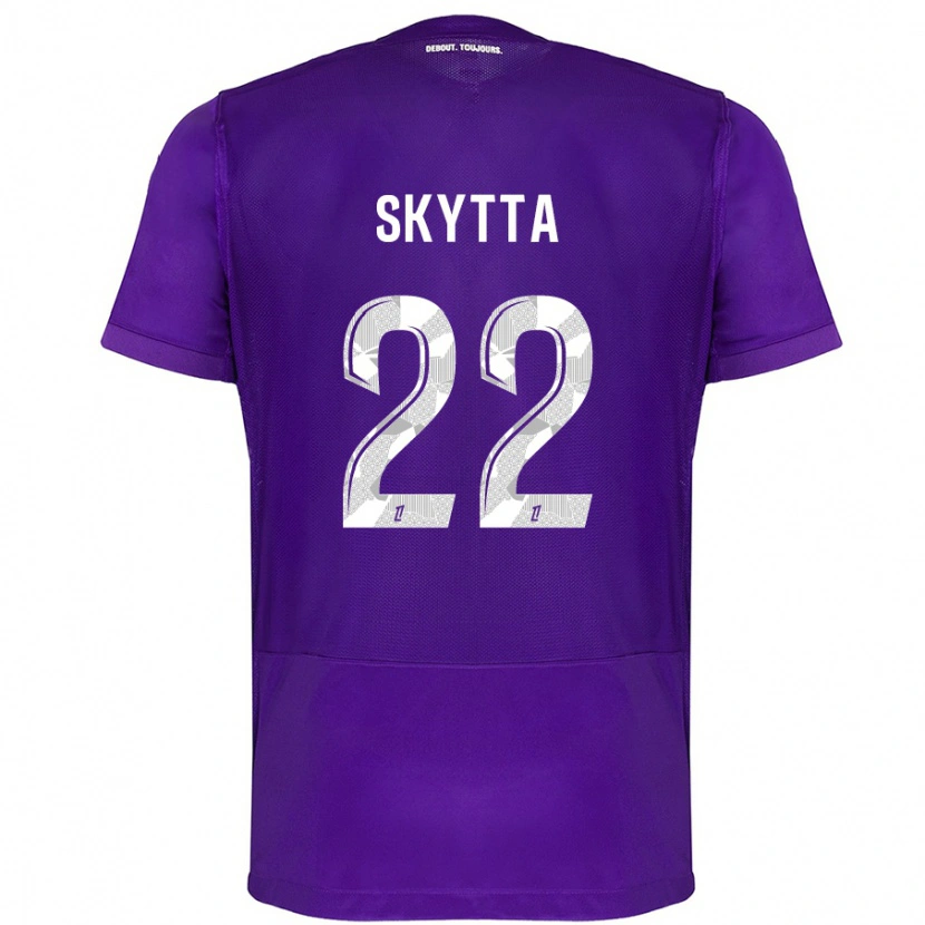 Danxen Barn Naatan Skyttä #22 Lila Vit Hemmatröja Matchtröjor 2024/25 Tröjor T-Tröja