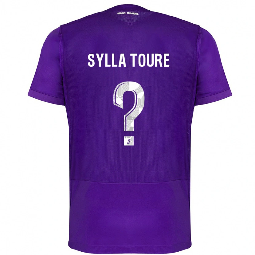 Danxen Barn Ismael Sylla Touré #0 Lila Vit Hemmatröja Matchtröjor 2024/25 Tröjor T-Tröja