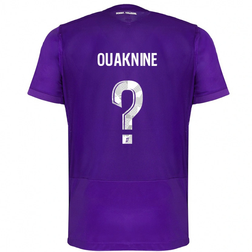 Danxen Barn Jules Ouaknine #0 Lila Vit Hemmatröja Matchtröjor 2024/25 Tröjor T-Tröja