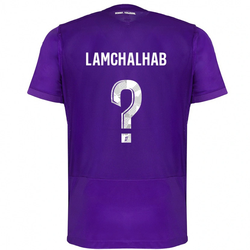 Danxen Barn Merwan Lamchalhab #0 Lila Vit Hemmatröja Matchtröjor 2024/25 Tröjor T-Tröja