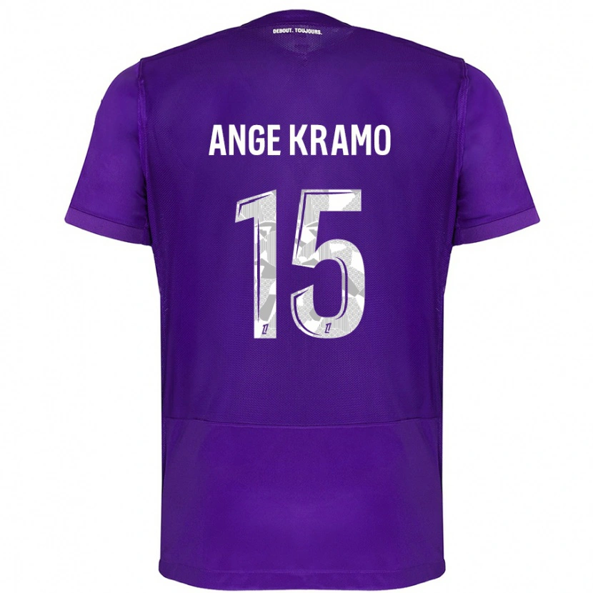 Danxen Barn Marie Ange Kramo #15 Lila Vit Hemmatröja Matchtröjor 2024/25 Tröjor T-Tröja