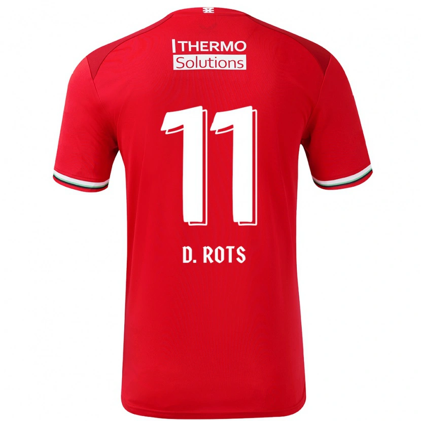 Danxen Barn Daan Rots #11 Röd Vit Hemmatröja Matchtröjor 2024/25 Tröjor T-Tröja