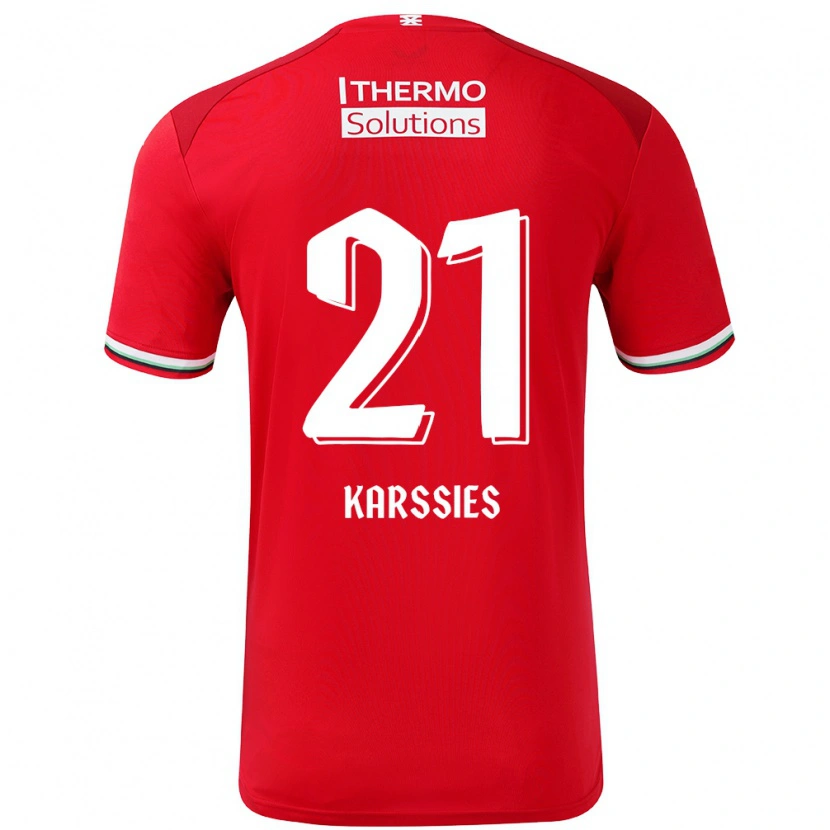 Danxen Barn Sam Karssies #21 Röd Vit Hemmatröja Matchtröjor 2024/25 Tröjor T-Tröja