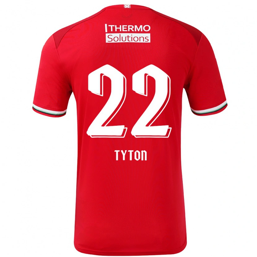 Danxen Barn Przemyslaw Tyton #22 Röd Vit Hemmatröja Matchtröjor 2024/25 Tröjor T-Tröja