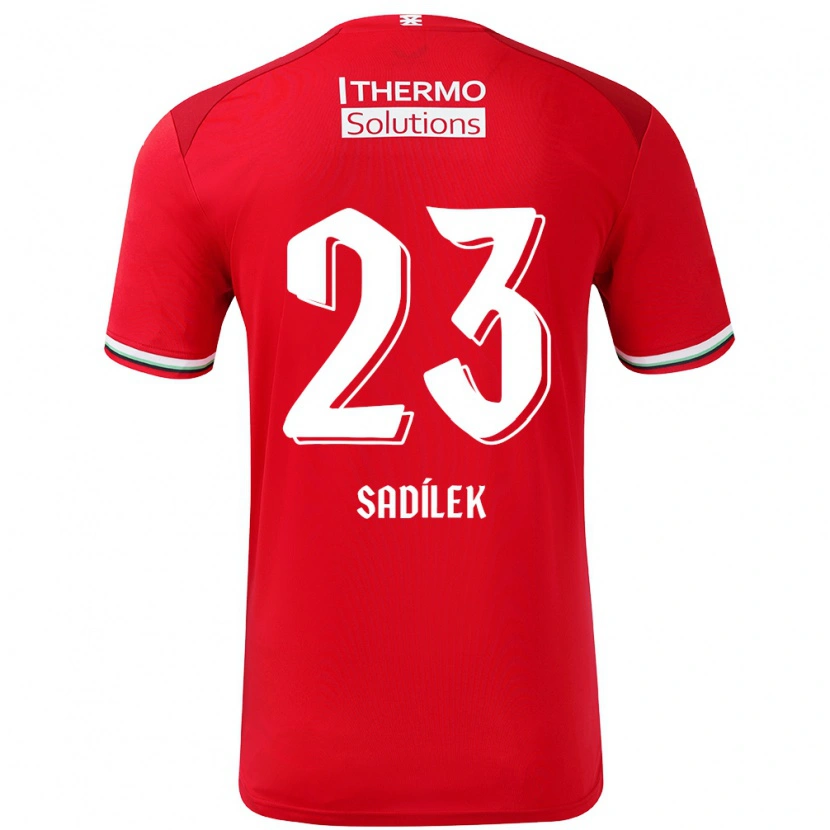 Danxen Barn Michal Sadílek #23 Röd Vit Hemmatröja Matchtröjor 2024/25 Tröjor T-Tröja
