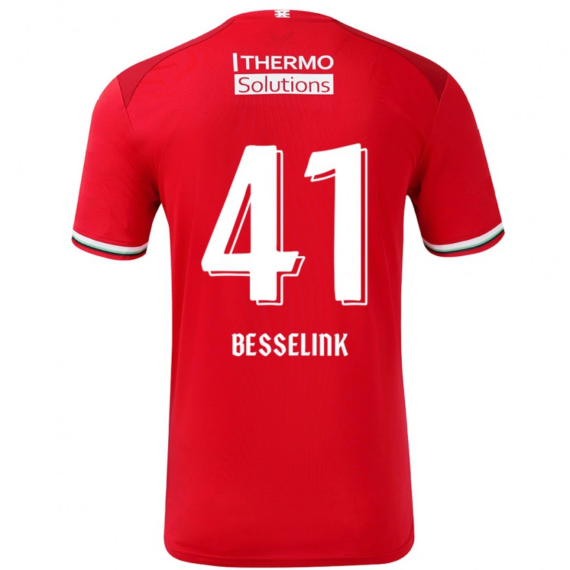 Danxen Barn Gijs Besselink #41 Röd Vit Hemmatröja Matchtröjor 2024/25 Tröjor T-Tröja