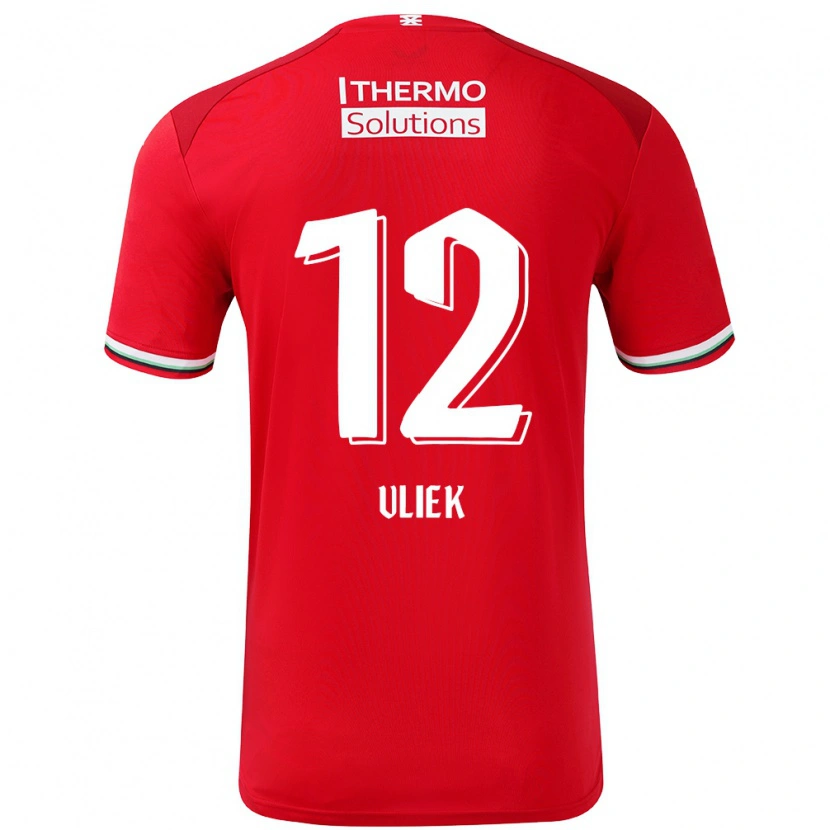 Danxen Barn Leonie Vliek #12 Röd Vit Hemmatröja Matchtröjor 2024/25 Tröjor T-Tröja