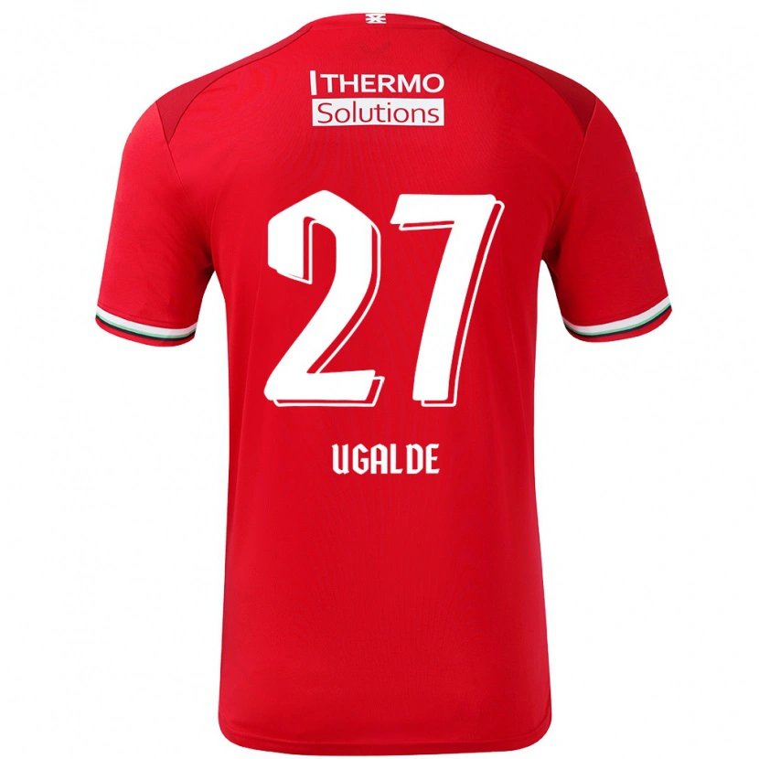 Danxen Barn Manfred Ugalde #27 Röd Vit Hemmatröja Matchtröjor 2024/25 Tröjor T-Tröja