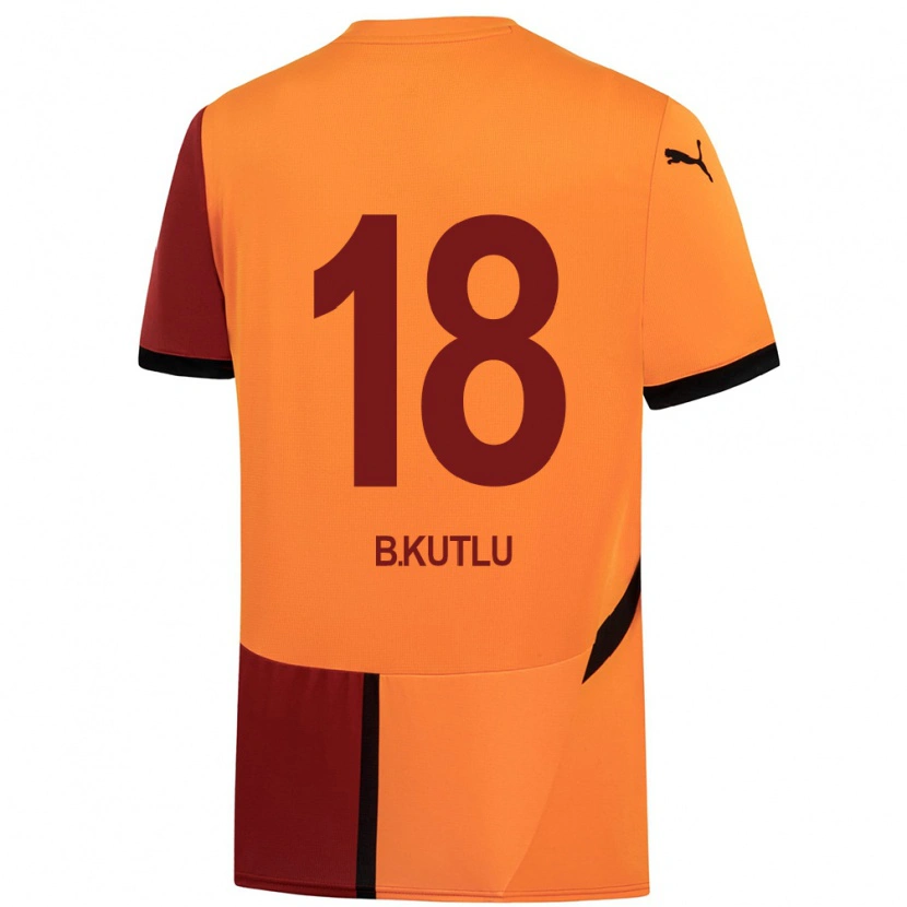 Danxen Barn Berkan Kutlu #18 Gul Röd Hemmatröja Matchtröjor 2024/25 Tröjor T-Tröja