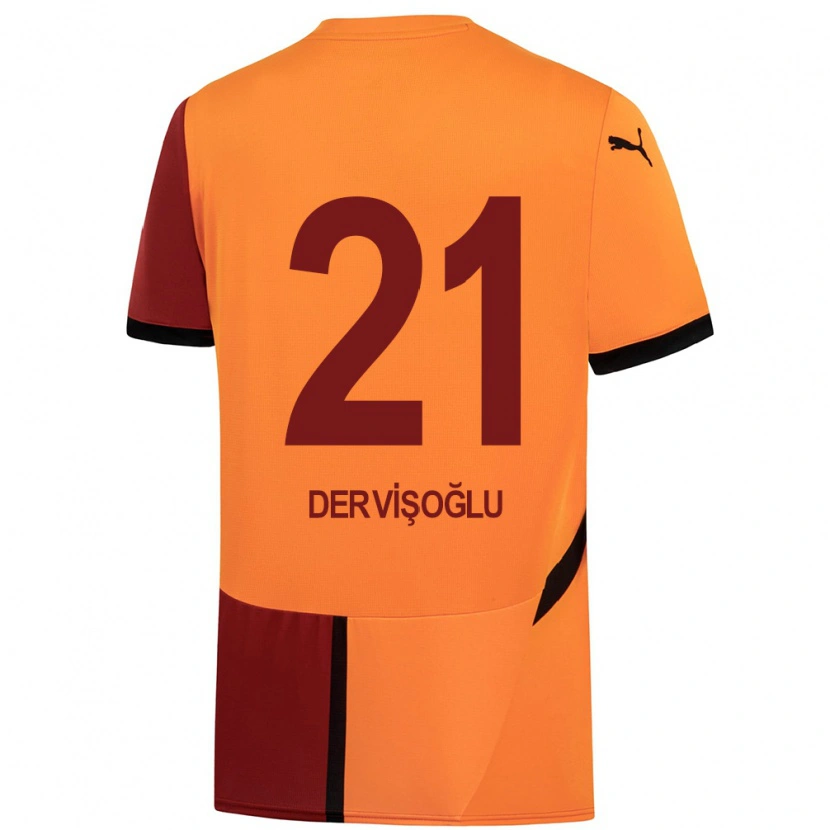 Danxen Barn Halil Dervişoğlu #21 Gul Röd Hemmatröja Matchtröjor 2024/25 Tröjor T-Tröja