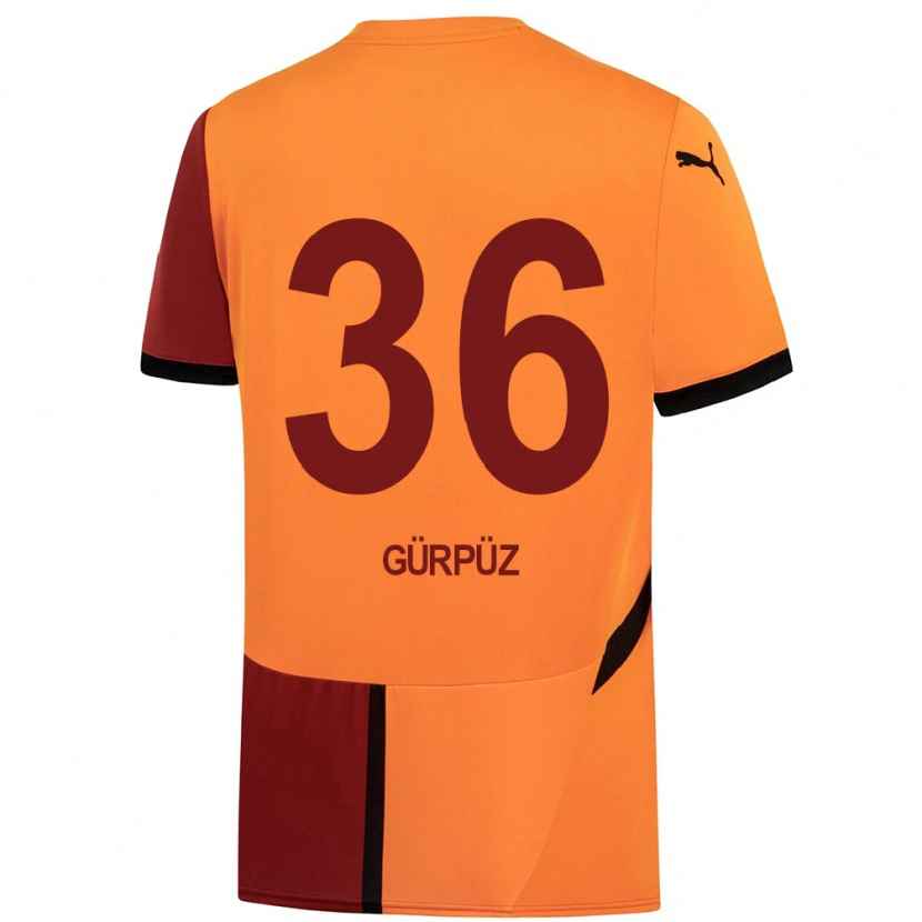 Danxen Barn Gökdeniz Gürpüz #36 Gul Röd Hemmatröja Matchtröjor 2024/25 Tröjor T-Tröja