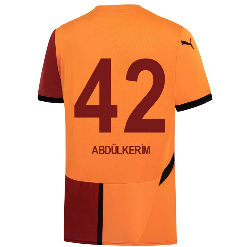 Danxen Barn Abdülkerim Bardakcı #42 Gul Röd Hemmatröja Matchtröjor 2024/25 Tröjor T-Tröja