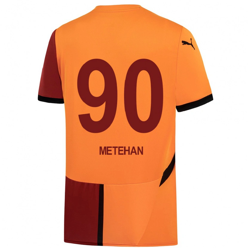 Danxen Barn Metehan Baltacı #90 Gul Röd Hemmatröja Matchtröjor 2024/25 Tröjor T-Tröja