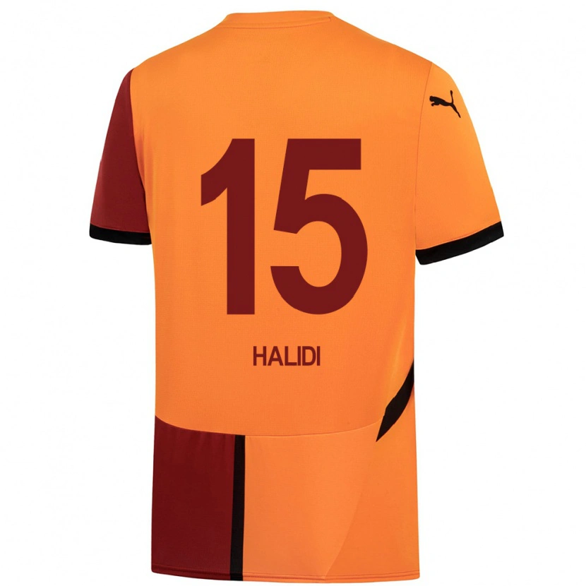 Danxen Barn İsa Halidi #15 Gul Röd Hemmatröja Matchtröjor 2024/25 Tröjor T-Tröja