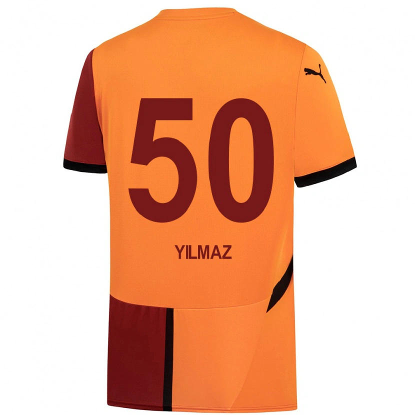 Danxen Barn Jankat Yılmaz #50 Gul Röd Hemmatröja Matchtröjor 2024/25 Tröjor T-Tröja