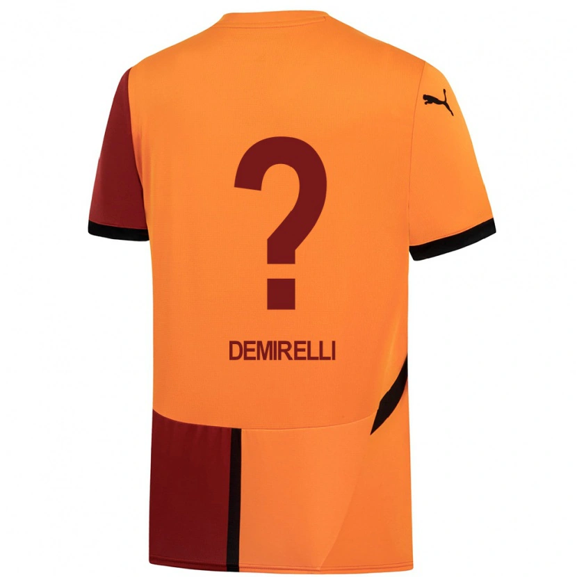 Danxen Barn Ahmet Demirelli #0 Gul Röd Hemmatröja Matchtröjor 2024/25 Tröjor T-Tröja