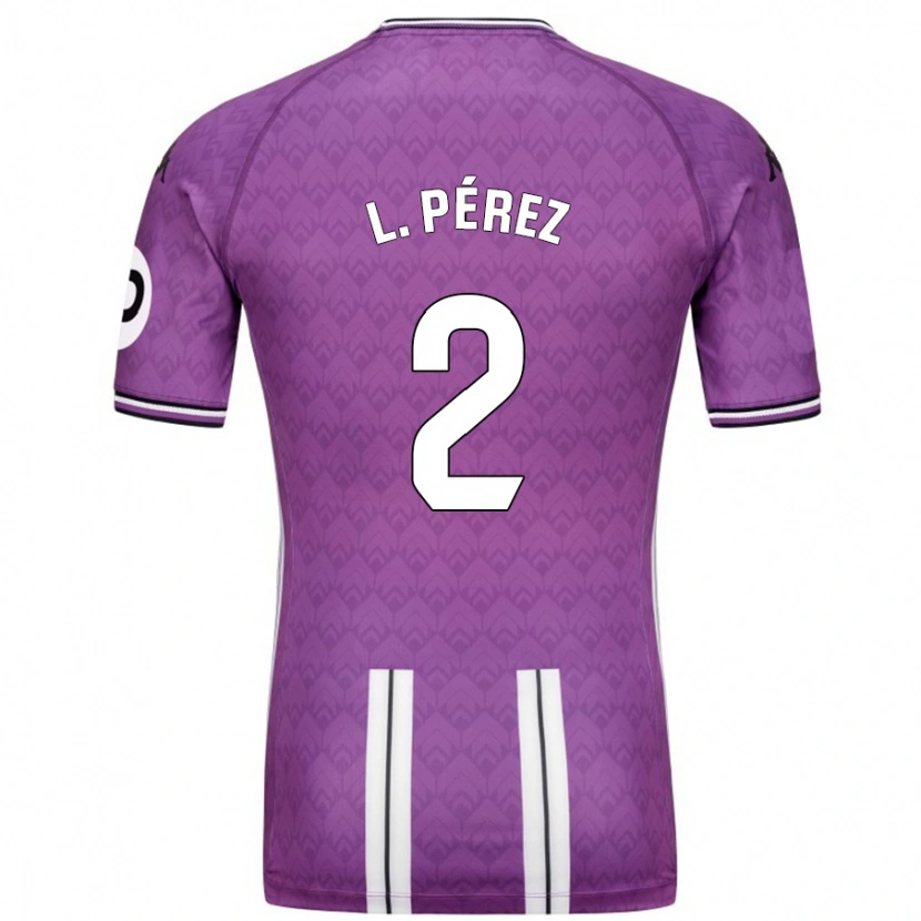Danxen Barn Luis Pérez #2 Lila Vit Hemmatröja Matchtröjor 2024/25 Tröjor T-Tröja