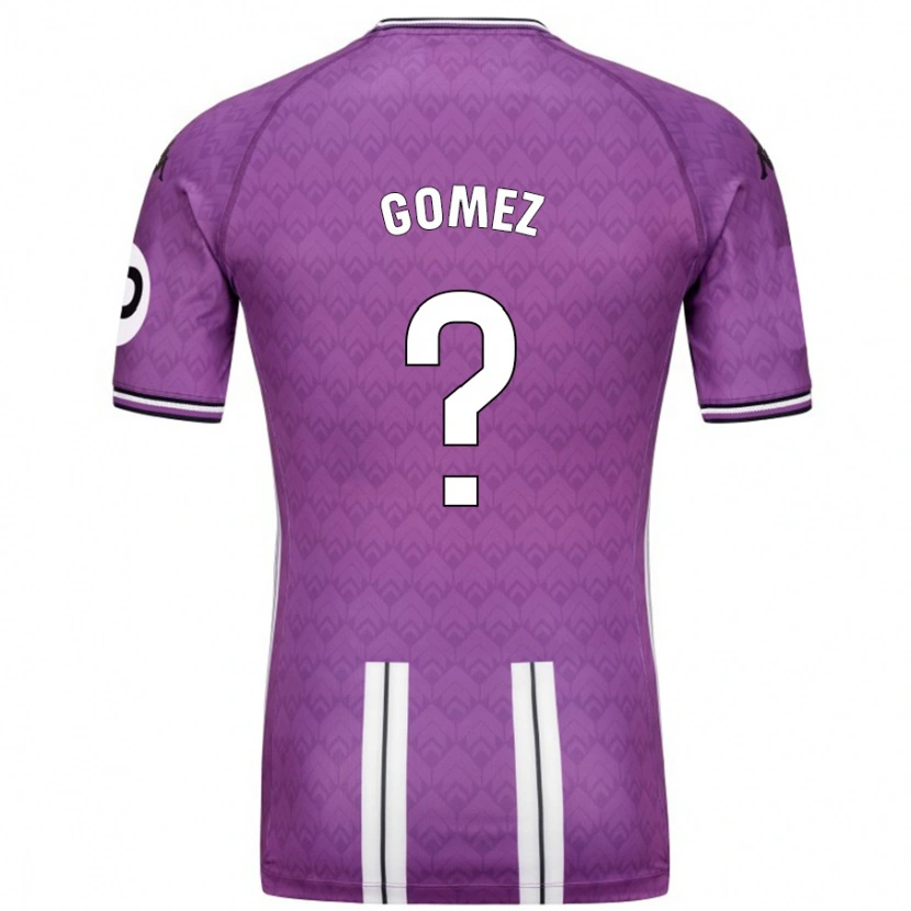 Danxen Barn Adrián Gómez #0 Lila Vit Hemmatröja Matchtröjor 2024/25 Tröjor T-Tröja