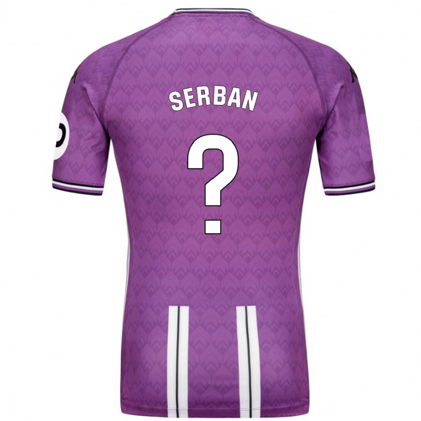 Danxen Barn Alin Șerban #0 Lila Vit Hemmatröja Matchtröjor 2024/25 Tröjor T-Tröja