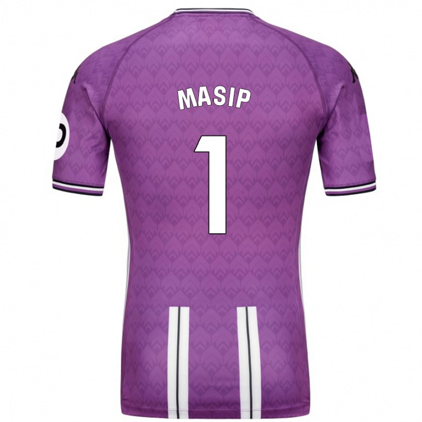 Danxen Barn Jordi Masip #1 Lila Vit Hemmatröja Matchtröjor 2024/25 Tröjor T-Tröja
