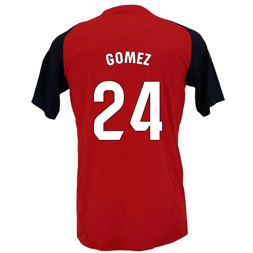 Danxen Barn Jonathan Gómez #24 Röd Svart Hemmatröja Matchtröjor 2024/25 Tröjor T-Tröja