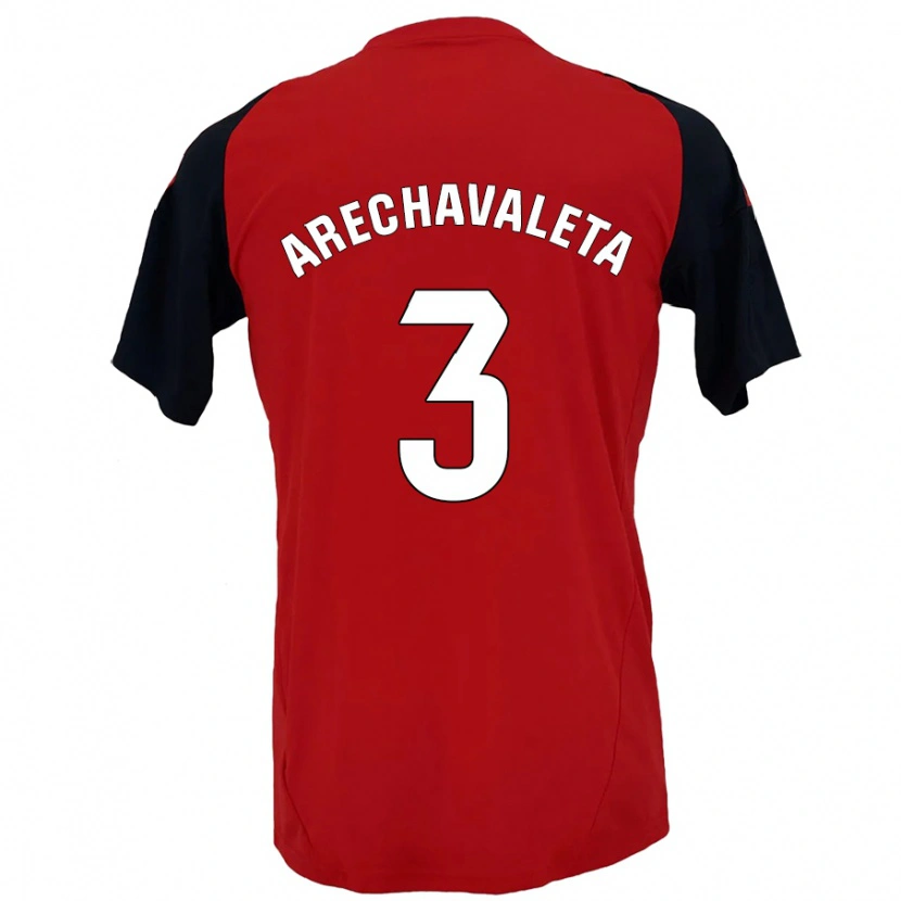 Danxen Barn Jorge Arechavaleta #3 Röd Svart Hemmatröja Matchtröjor 2024/25 Tröjor T-Tröja