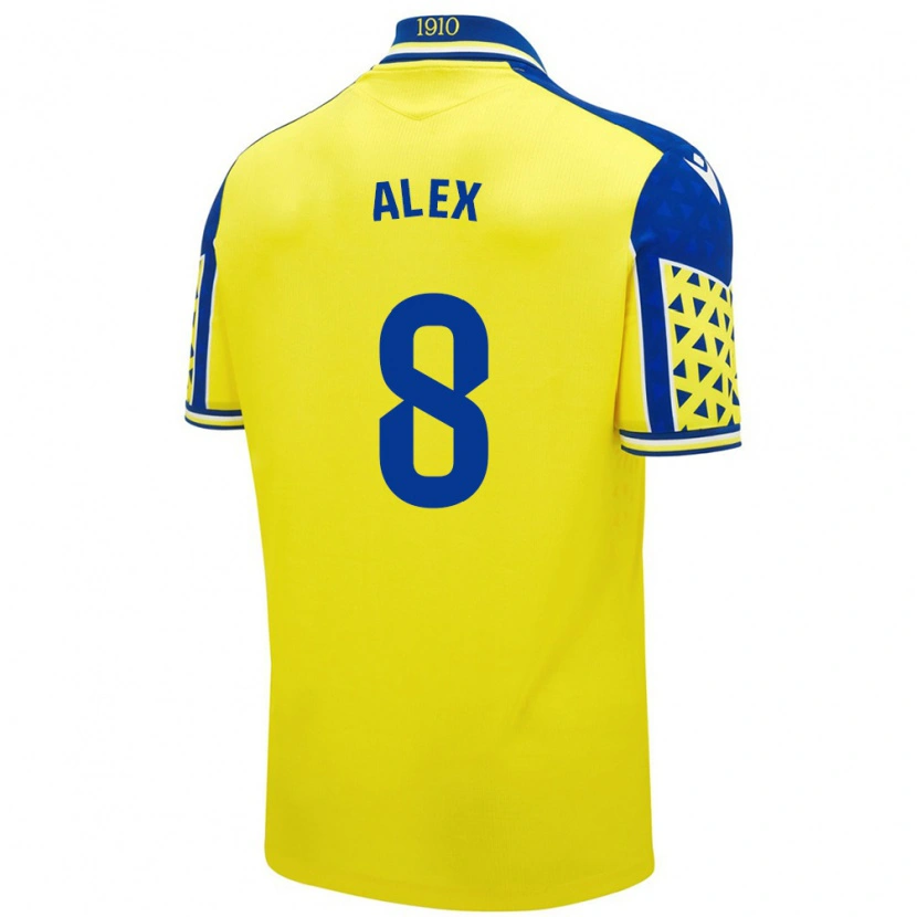 Danxen Barn Álex Fernández #8 Gul Blå Hemmatröja Matchtröjor 2024/25 Tröjor T-Tröja