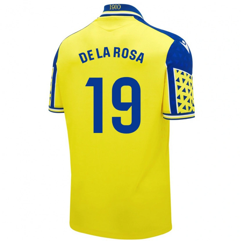 Danxen Barn José Antonio De La Rosa #19 Gul Blå Hemmatröja Matchtröjor 2024/25 Tröjor T-Tröja