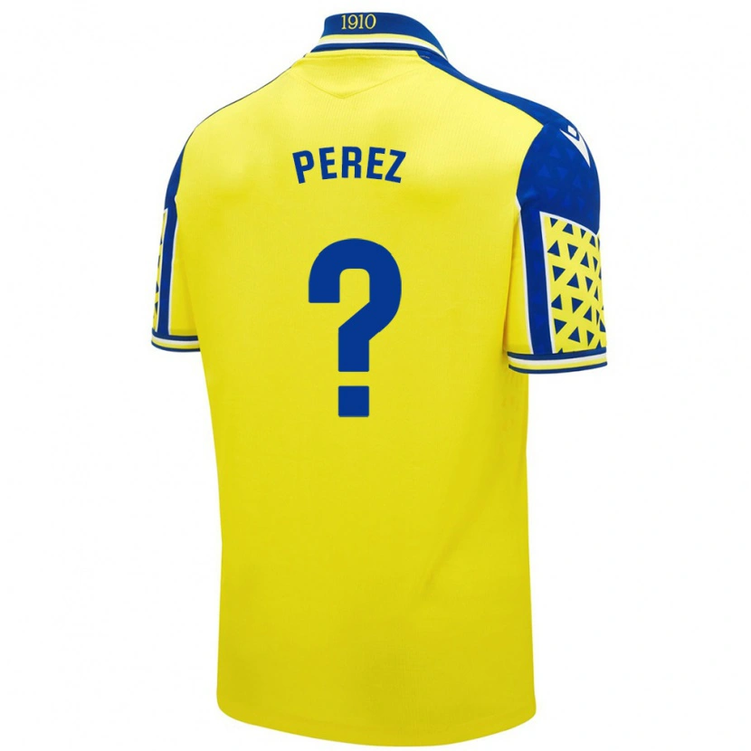 Danxen Barn Ángel Pérez #0 Gul Blå Hemmatröja Matchtröjor 2024/25 Tröjor T-Tröja