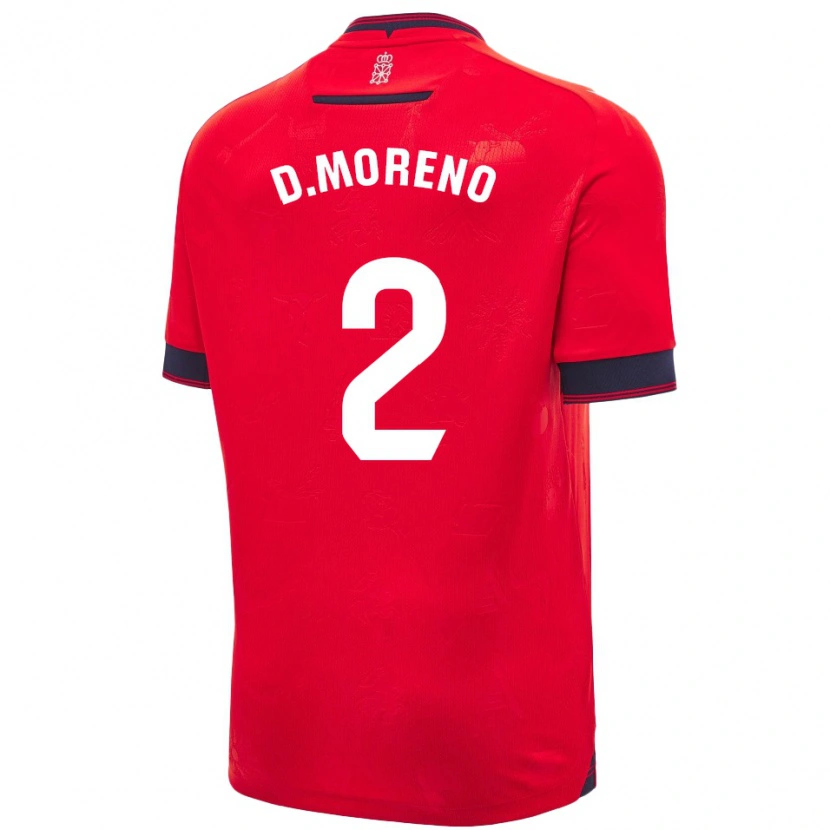 Danxen Barn Diego Moreno #2 Röd Vit Hemmatröja Matchtröjor 2024/25 Tröjor T-Tröja