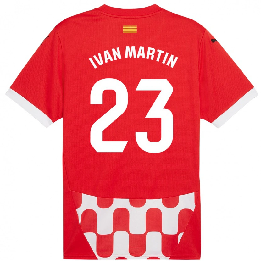 Danxen Barn Iván Martín #23 Röd Vit Hemmatröja Matchtröjor 2024/25 Tröjor T-Tröja