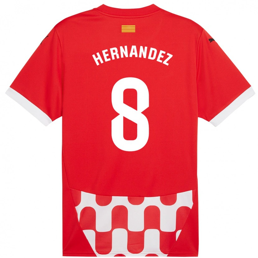 Danxen Barn Sofia Hernández #8 Röd Vit Hemmatröja Matchtröjor 2024/25 Tröjor T-Tröja