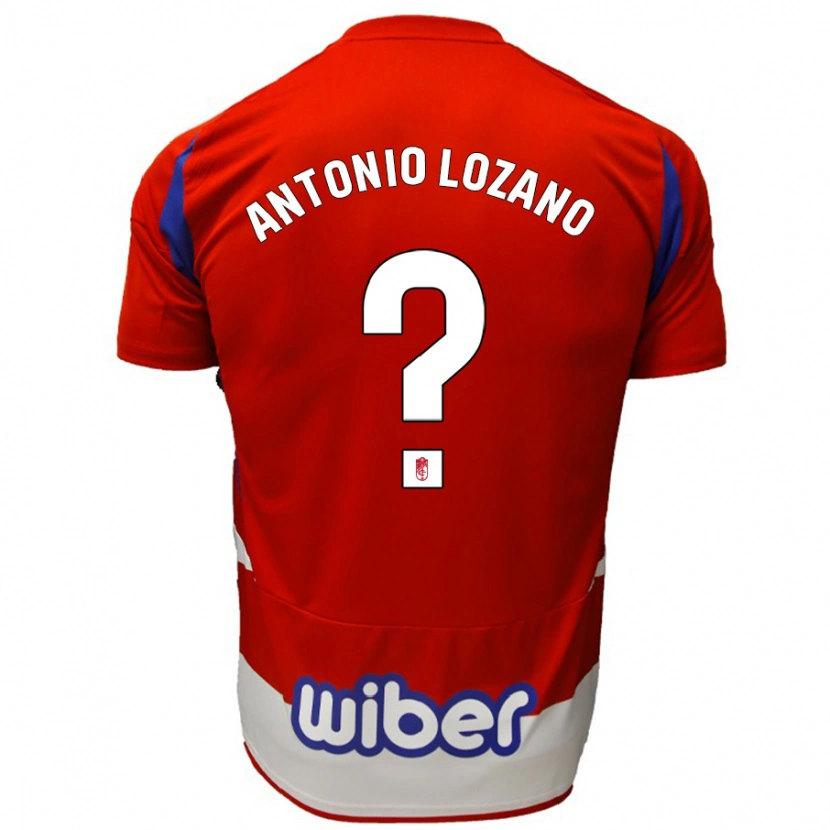 Danxen Barn José Antonio Lozano #0 Röd Vit Blå Hemmatröja Matchtröjor 2024/25 Tröjor T-Tröja