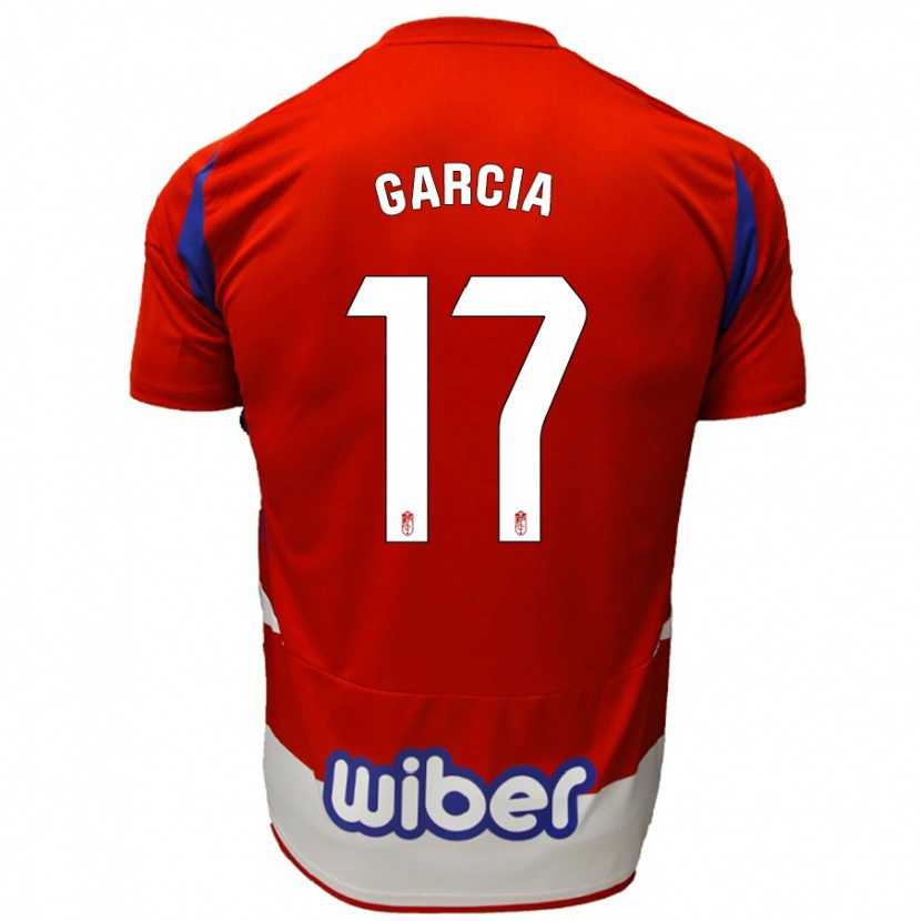 Danxen Barn Naima García #17 Röd Vit Blå Hemmatröja Matchtröjor 2024/25 Tröjor T-Tröja
