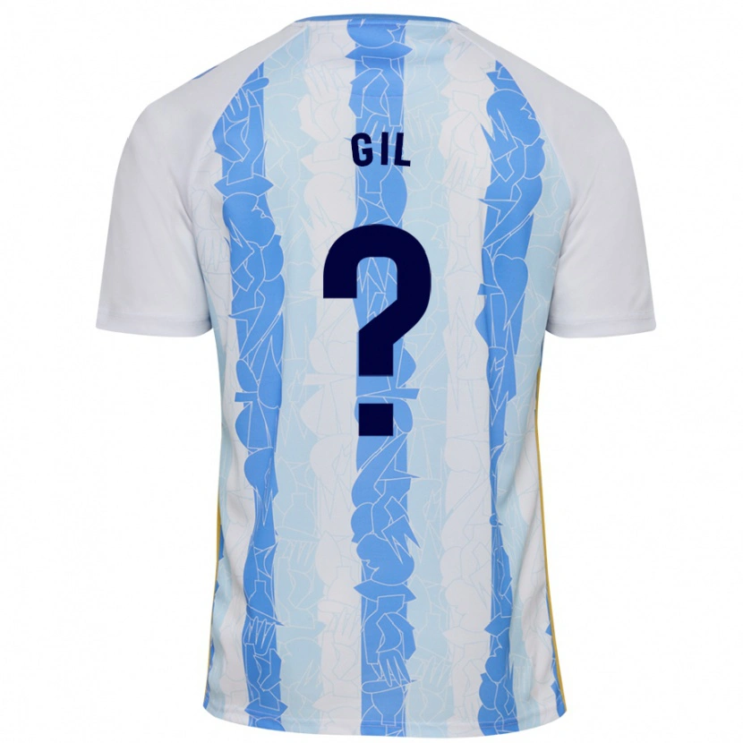 Danxen Barn José Gil #0 Vit Blå Hemmatröja Matchtröjor 2024/25 Tröjor T-Tröja