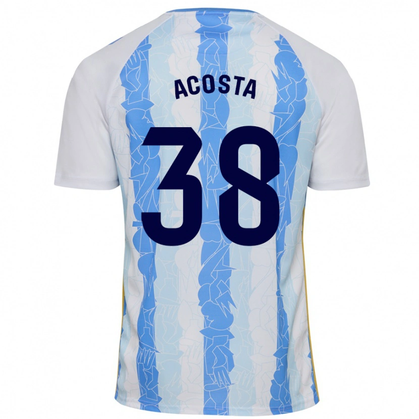 Danxen Barn Judith Acosta #38 Vit Blå Hemmatröja Matchtröjor 2024/25 Tröjor T-Tröja