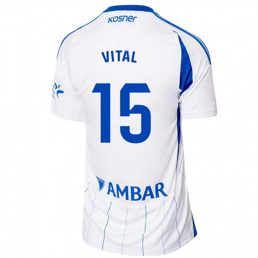 Danxen Barn Bernardo Vital #15 Röd Vit Hemmatröja Matchtröjor 2024/25 Tröjor T-Tröja