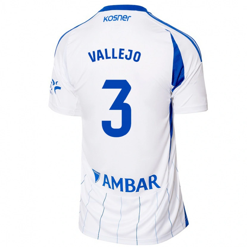 Danxen Barn Jaime Vallejo #3 Röd Vit Hemmatröja Matchtröjor 2024/25 Tröjor T-Tröja