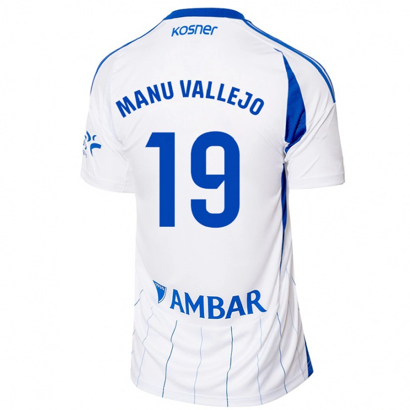 Danxen Barn Manu Vallejo #19 Röd Vit Hemmatröja Matchtröjor 2024/25 Tröjor T-Tröja
