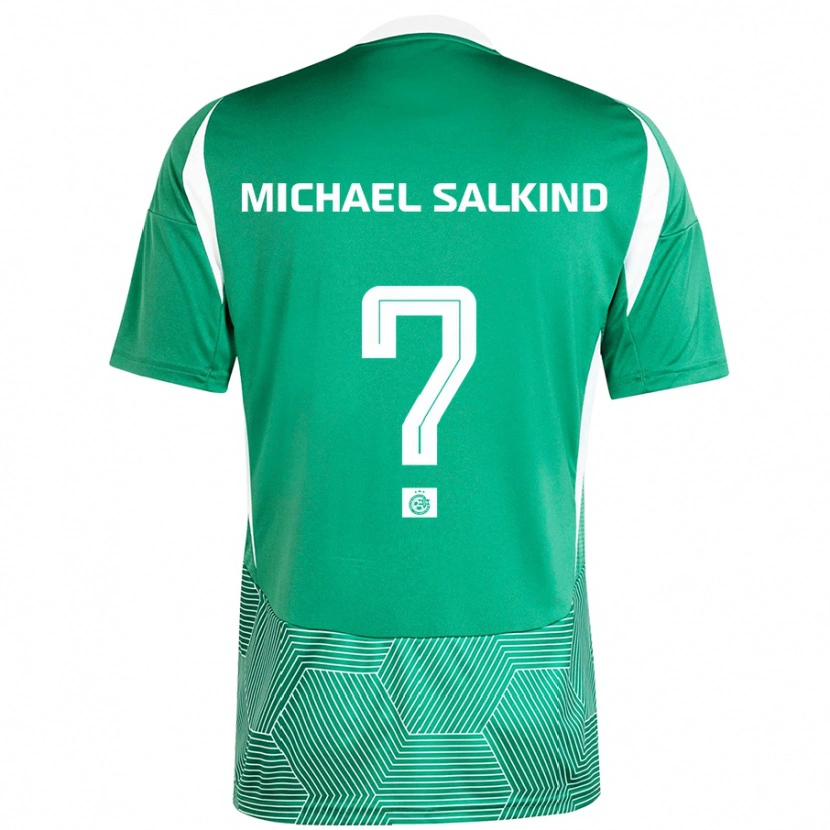 Danxen Barn Liav Michael Salkind #0 Grön Vit Hemmatröja Matchtröjor 2024/25 Tröjor T-Tröja