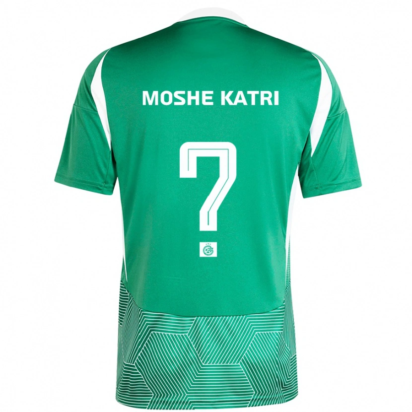 Danxen Barn Roy Moshe Katri #0 Grön Vit Hemmatröja Matchtröjor 2024/25 Tröjor T-Tröja