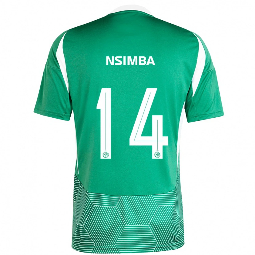 Danxen Barn Vital Nsimba #14 Grön Vit Hemmatröja Matchtröjor 2024/25 Tröjor T-Tröja