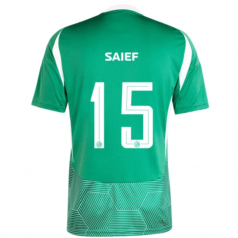 Danxen Barn Kenny Saief #15 Grön Vit Hemmatröja Matchtröjor 2024/25 Tröjor T-Tröja